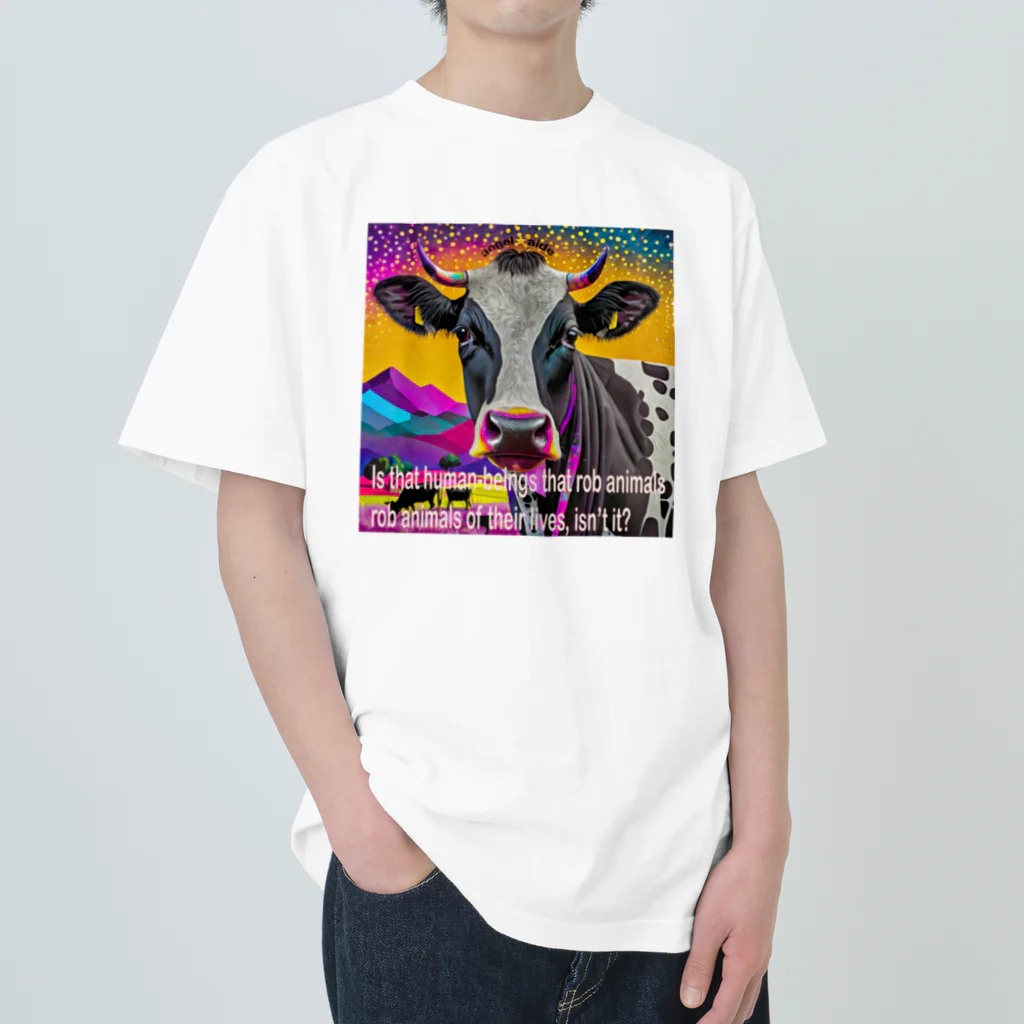 angelaideのanimal welfare cow ヘビーウェイトTシャツ