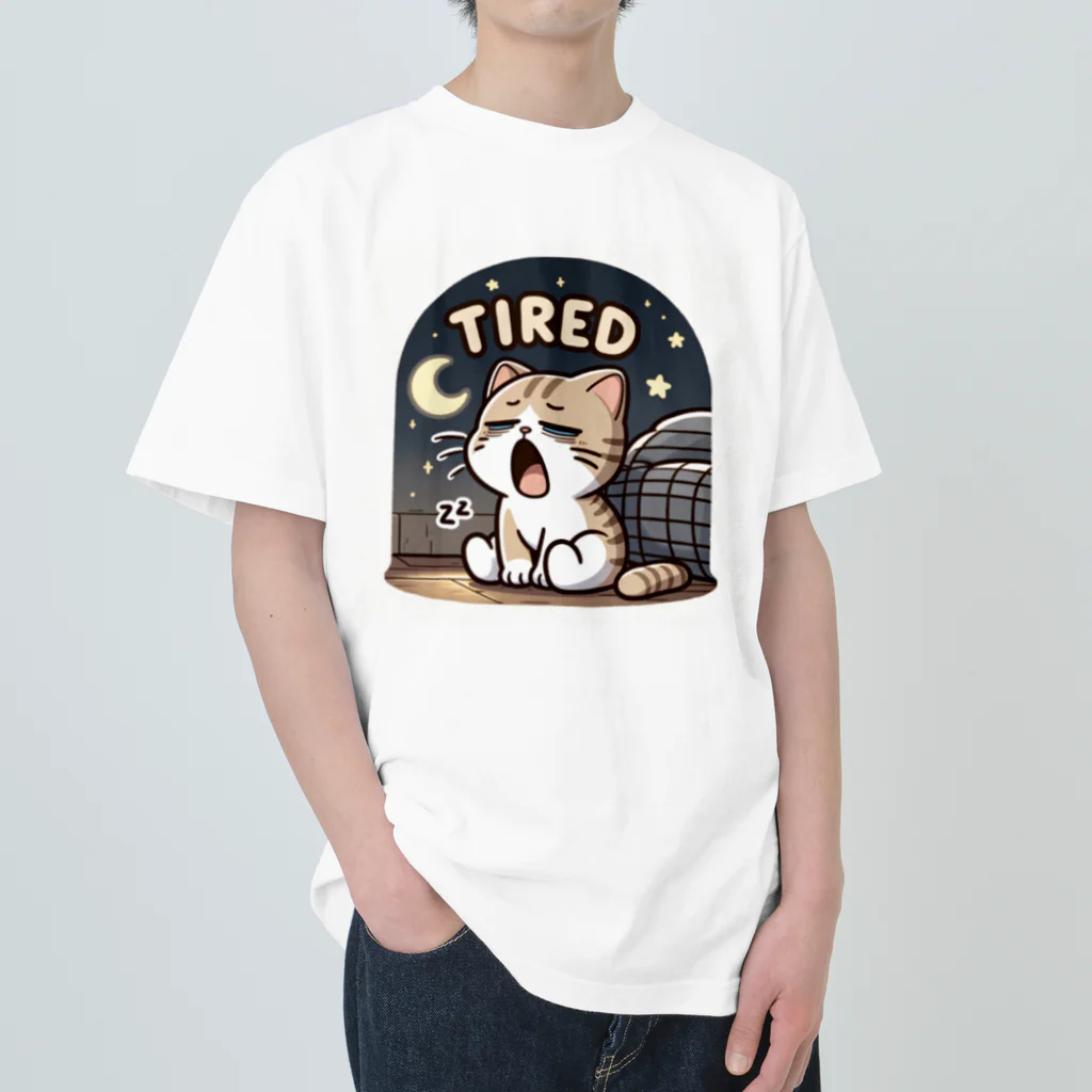 mimikkyu322のTired cat7 ヘビーウェイトTシャツ