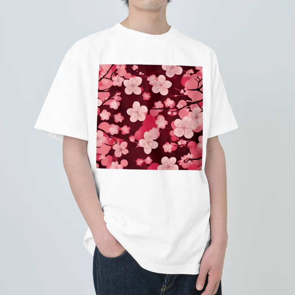 curtisの桜の花びら ヘビーウェイトTシャツ