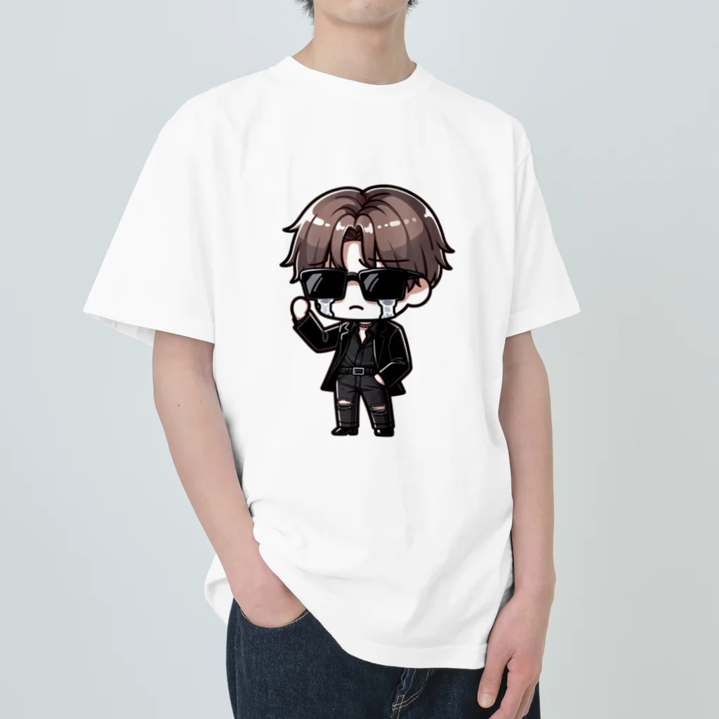 Taki_Workの泣き男くん ヘビーウェイトTシャツ