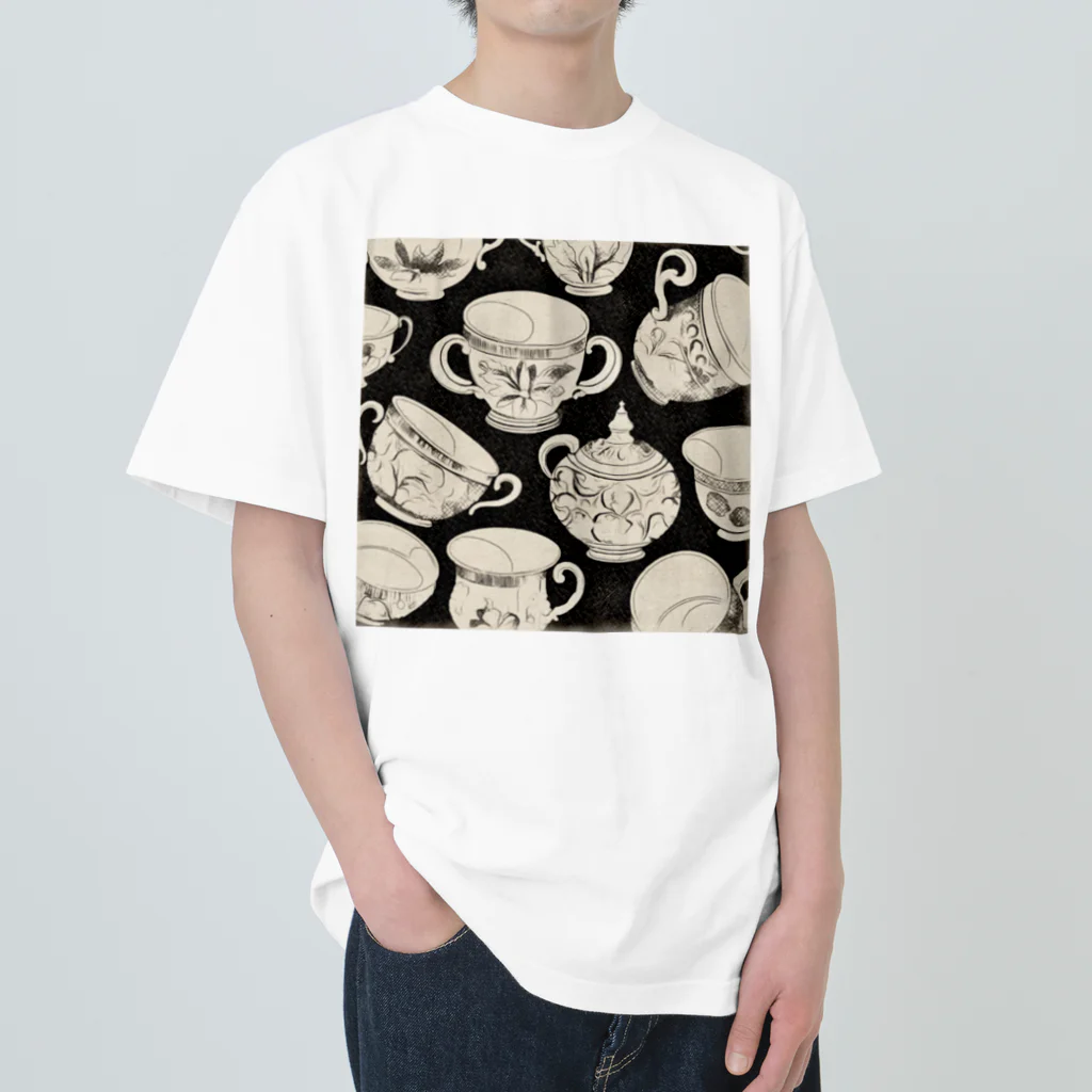 (っ◔◡◔)っ ♥ Le Petit Trésor ♥の花の詩カップ(The Flower Poetry Cup) ヘビーウェイトTシャツ