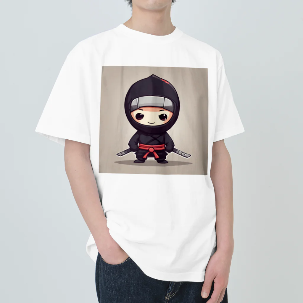 d-design-labのかわいい忍者のイラストグッズ ヘビーウェイトTシャツ