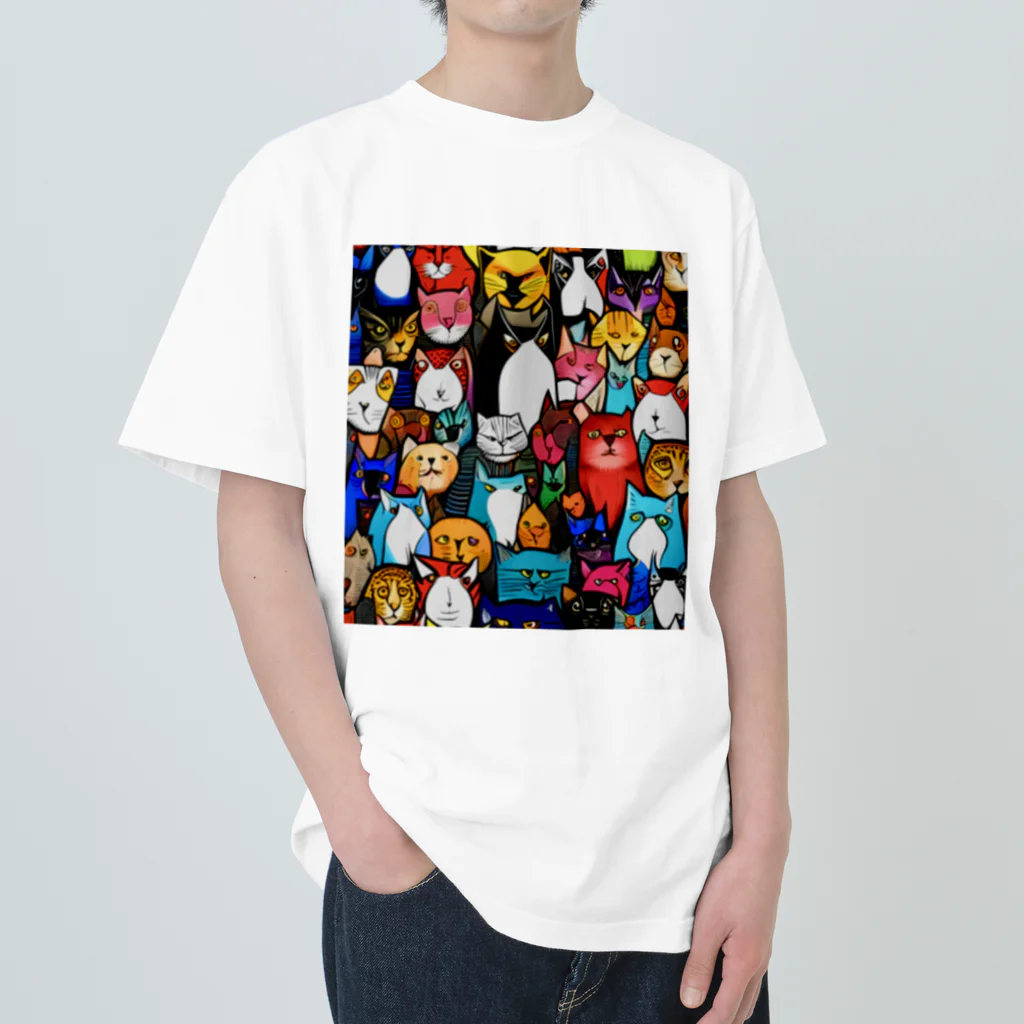 PAC (ポップアートキャット）のPAC (ポップアートキャット) Heavyweight T-Shirt