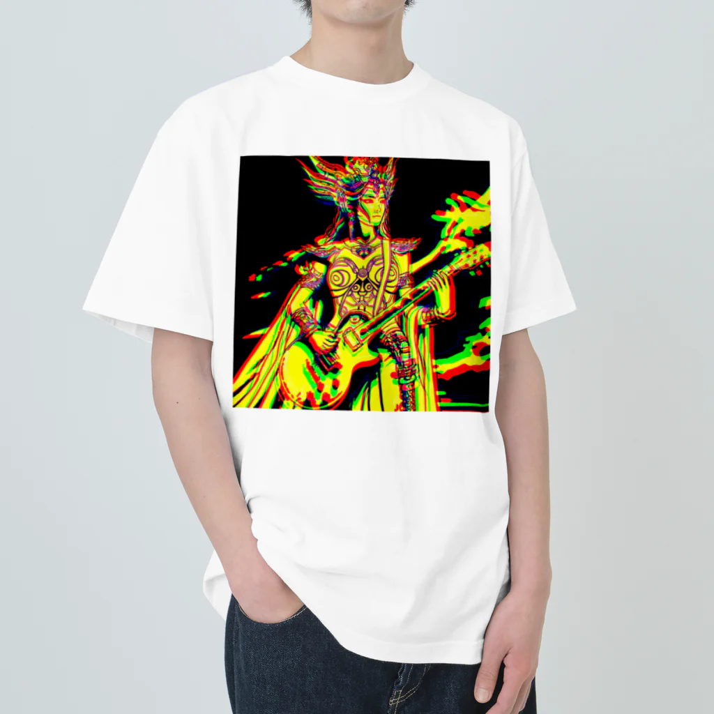 moon_takuanの神功皇后とロック「Empress Jingu and Rock」 Heavyweight T-Shirt