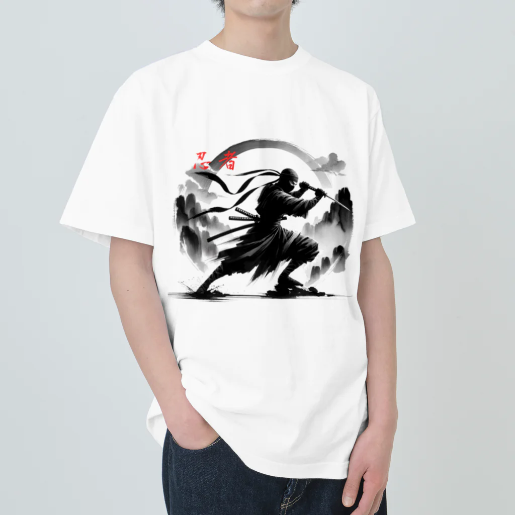 影の戦士コレクションの忍びの風 Heavyweight T-Shirt