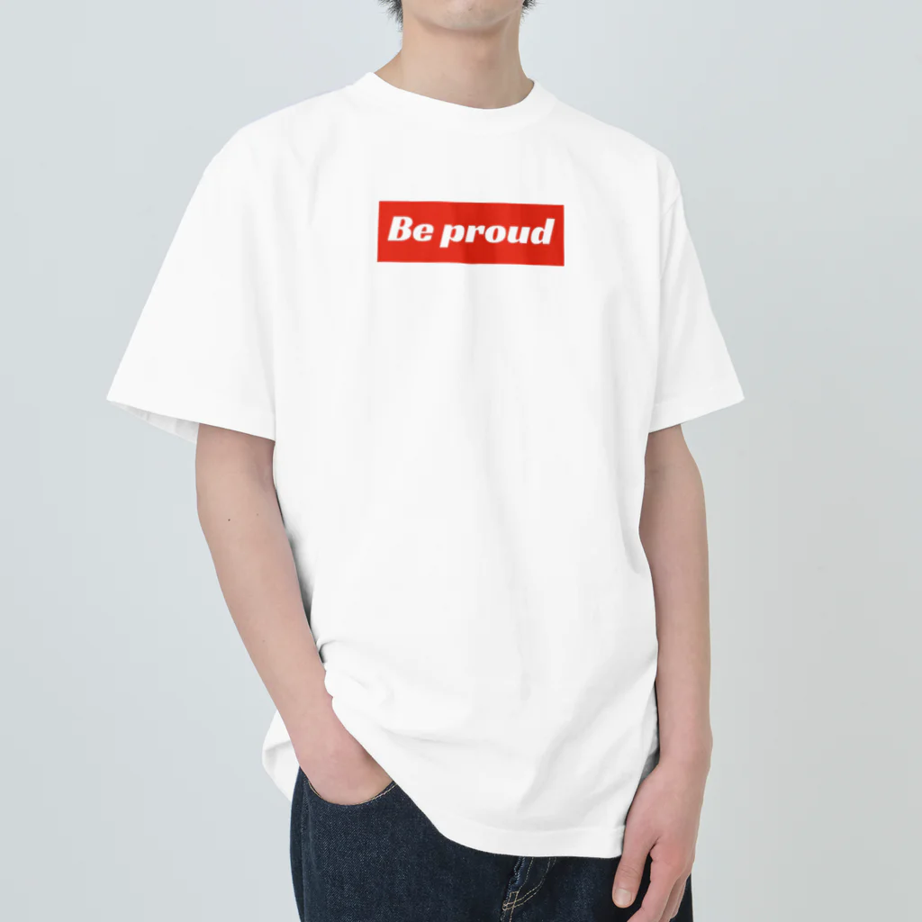 Be proudのBe proud 赤ロゴ Heavyweight T-Shirt