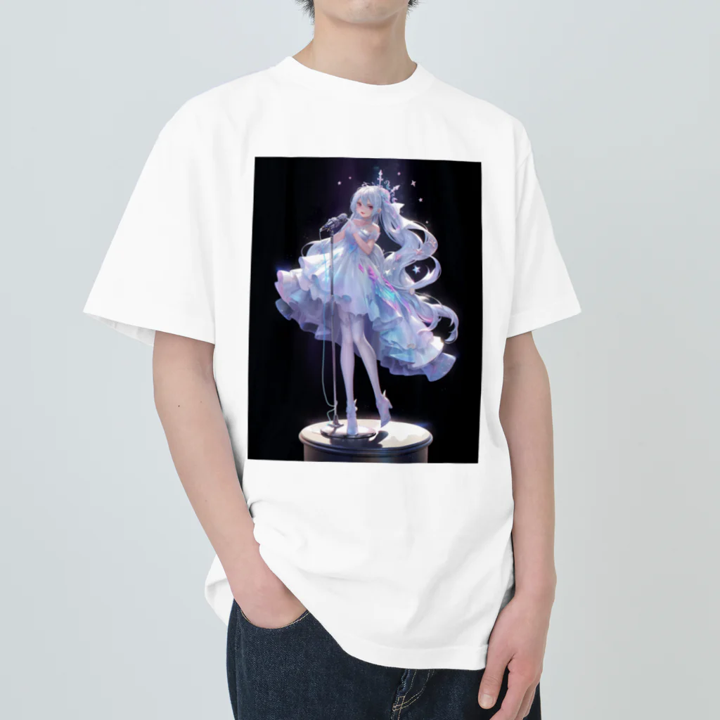 レーザーの純白のアイドル ヘビーウェイトTシャツ