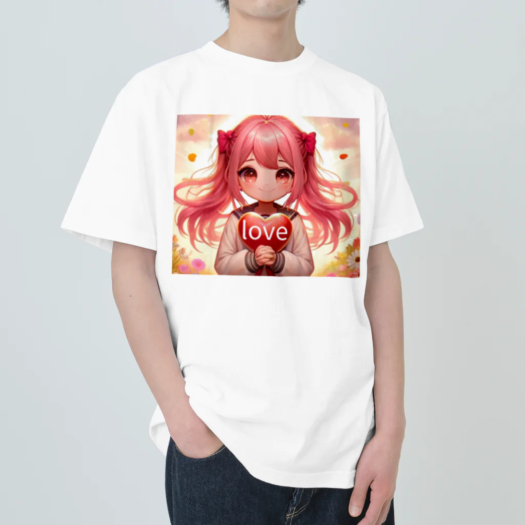 Maverick-JPのCute girl Momoko-chan Heavyweight T-Shirt