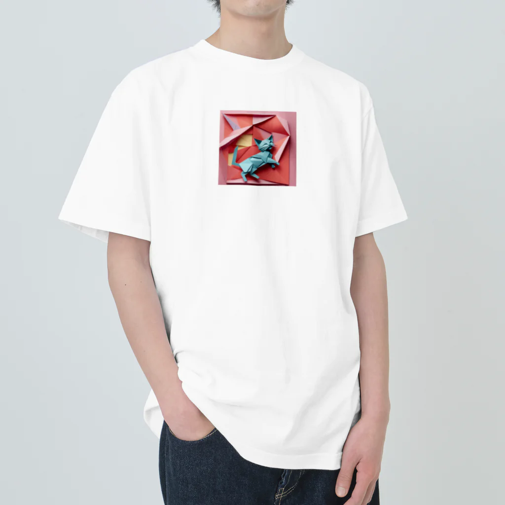 my82のぶるーきゃっと Heavyweight T-Shirt