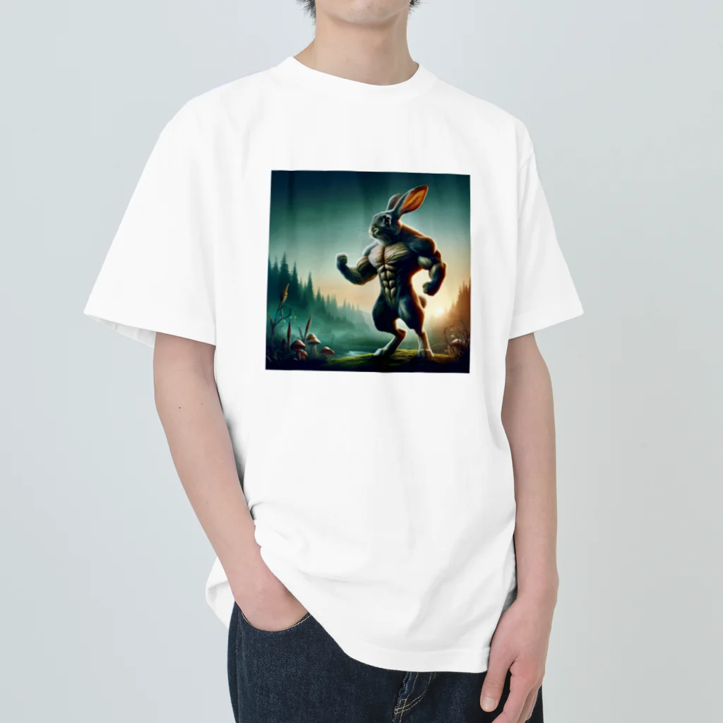 cheesyaのウサギ　パワーモード Heavyweight T-Shirt