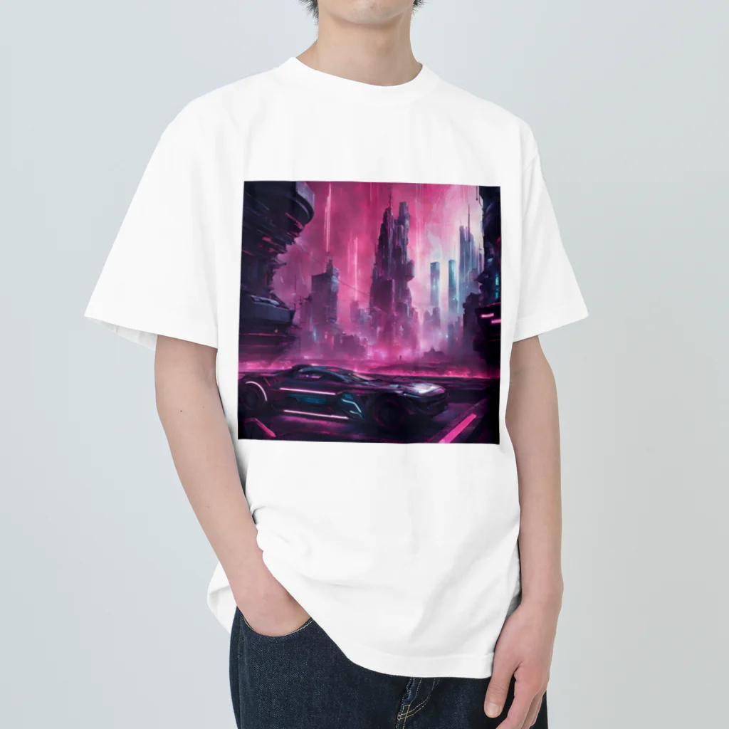 ウェブエンパイアの近未来の光景シリーズ　グッズ Heavyweight T-Shirt