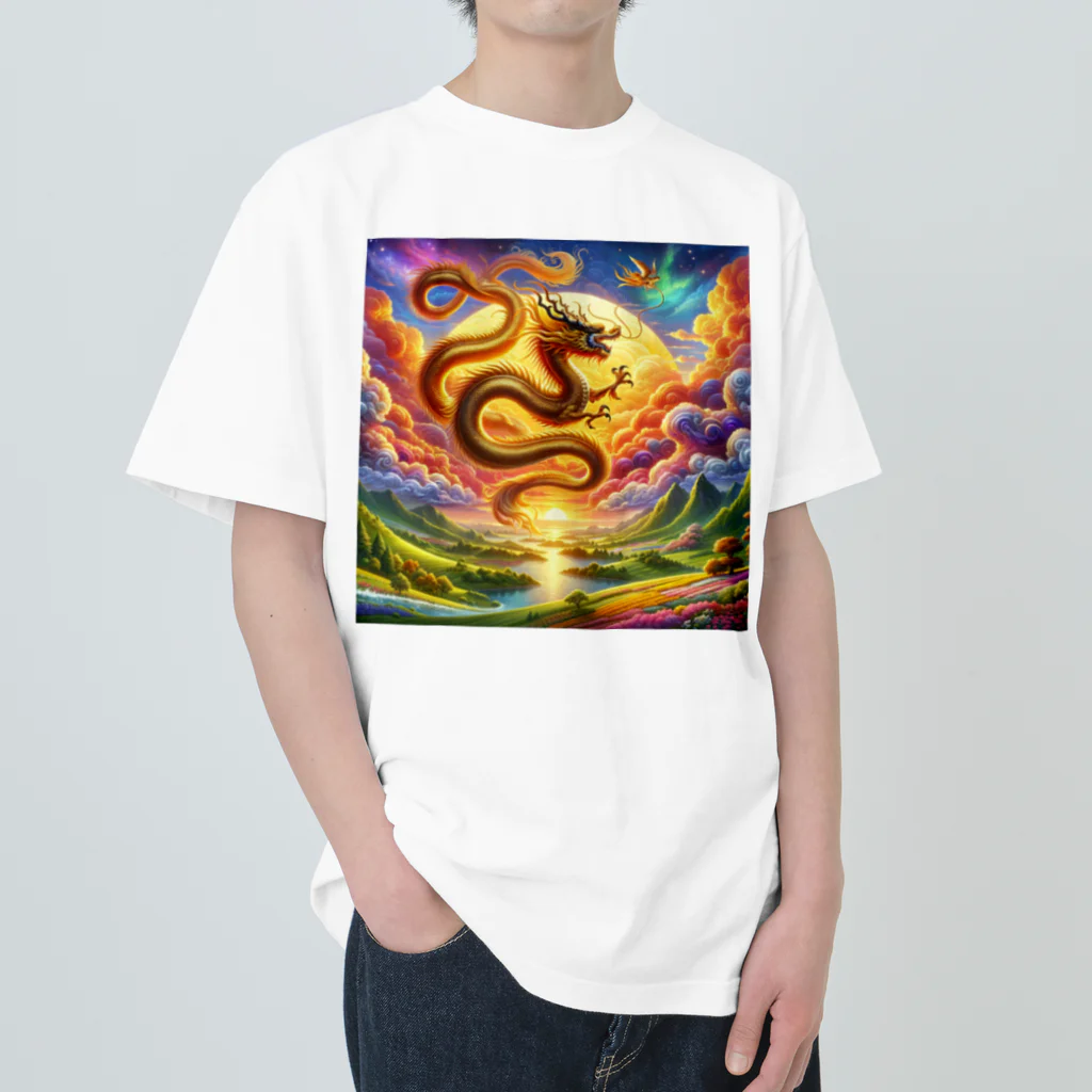 すずらん24の幸運の金の龍！！ Heavyweight T-Shirt