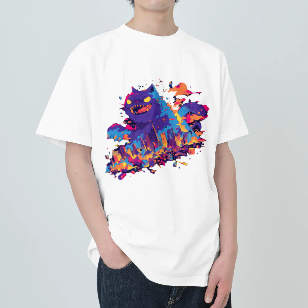 kyaffe4uのネコゴジラ Heavyweight T-Shirt