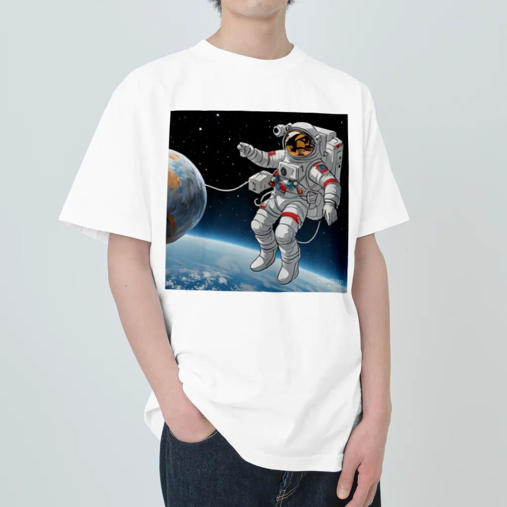 umilabochの宇宙飛行士 ヘビーウェイトTシャツ