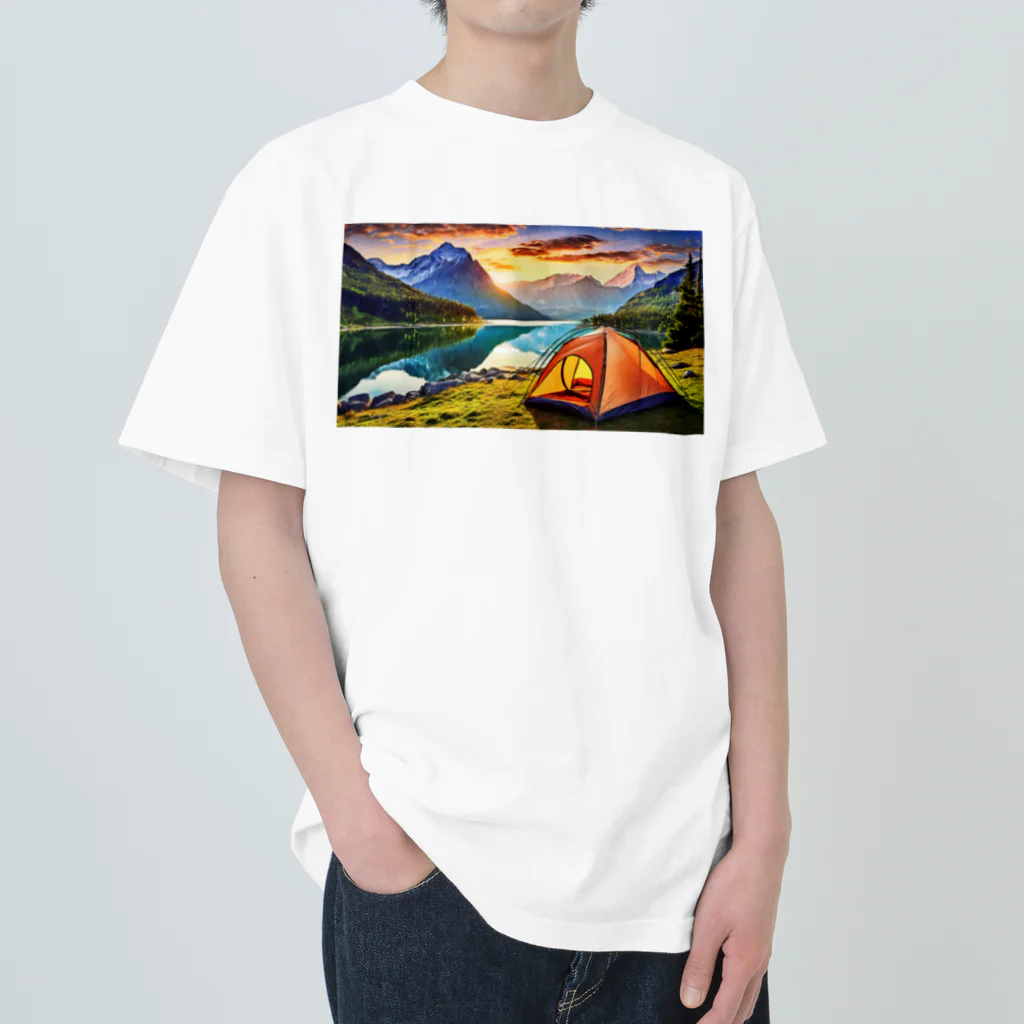 Kz_25@アウトドアーのキャンプファッション -Sunrise- Heavyweight T-Shirt