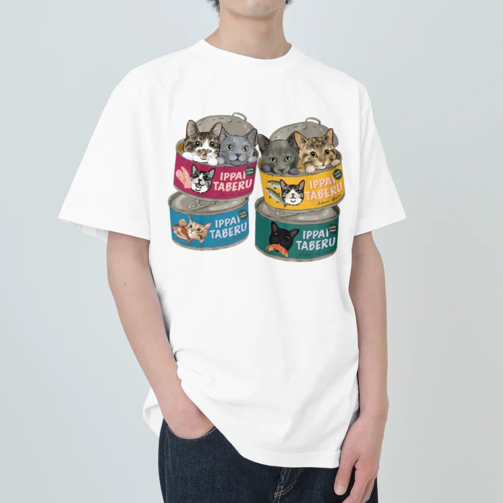 みきぞーん｜保護猫 ミッキー画伯と肉球とおともだちのmuchaguraainima ヘビーウェイトTシャツ