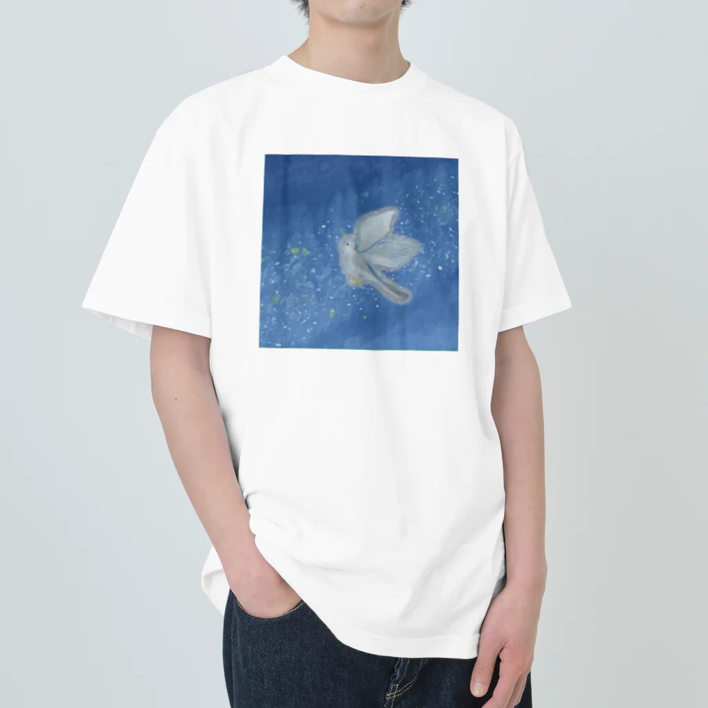 Ricamoの空のメッセージ ヘビーウェイトTシャツ