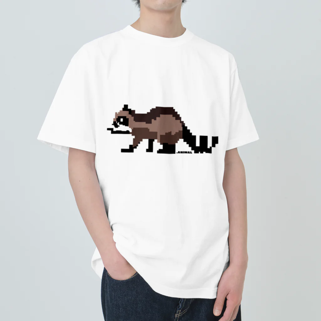 .ANIMALのドットアライグマ　 おさんぽ ver ヘビーウェイトTシャツ