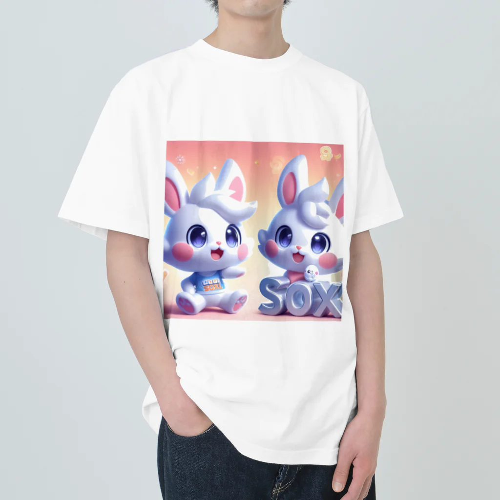 Bunny RingのSOXLくん and SOXちゃん Heavyweight T-Shirt