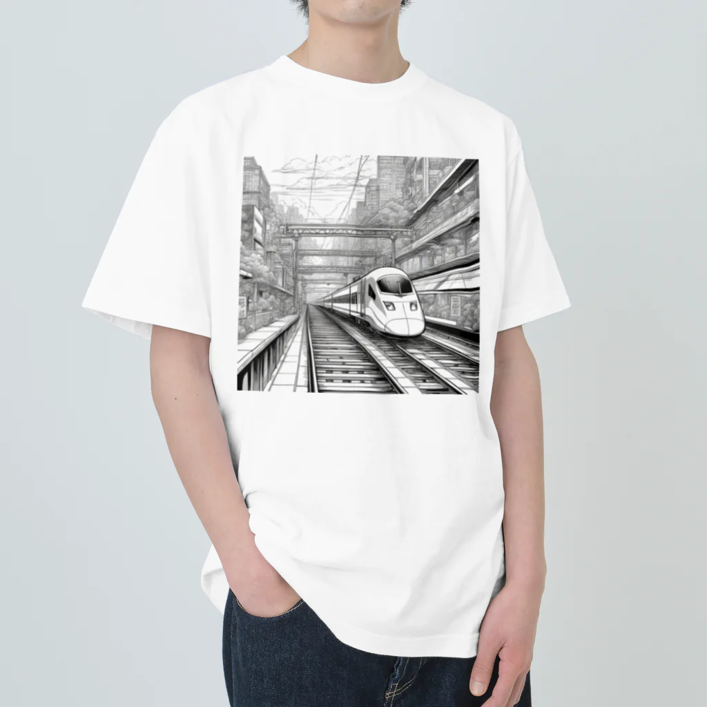 須藤 匠＠ナイセン団㌠のノスタルジック・レールウェイ Heavyweight T-Shirt