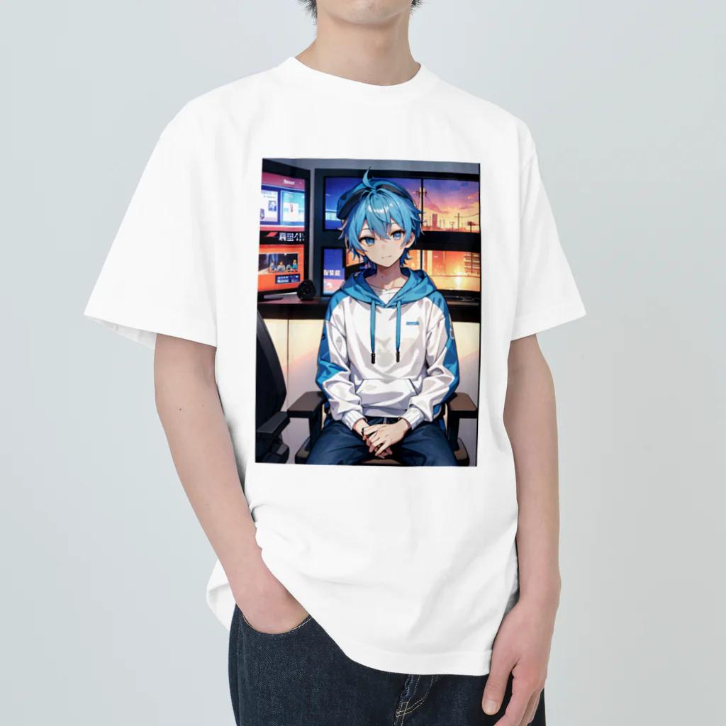 にこにこイケメンファクトリーの二橋 黎（ふたばし れい：Hutabasi rei）～星屑のアイドル～ ヘビーウェイトTシャツ