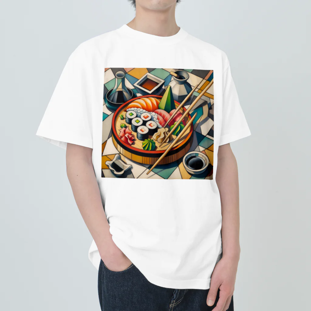 happiness_shopの江戸前の寿司をピカソ風にアレンジ Heavyweight T-Shirt