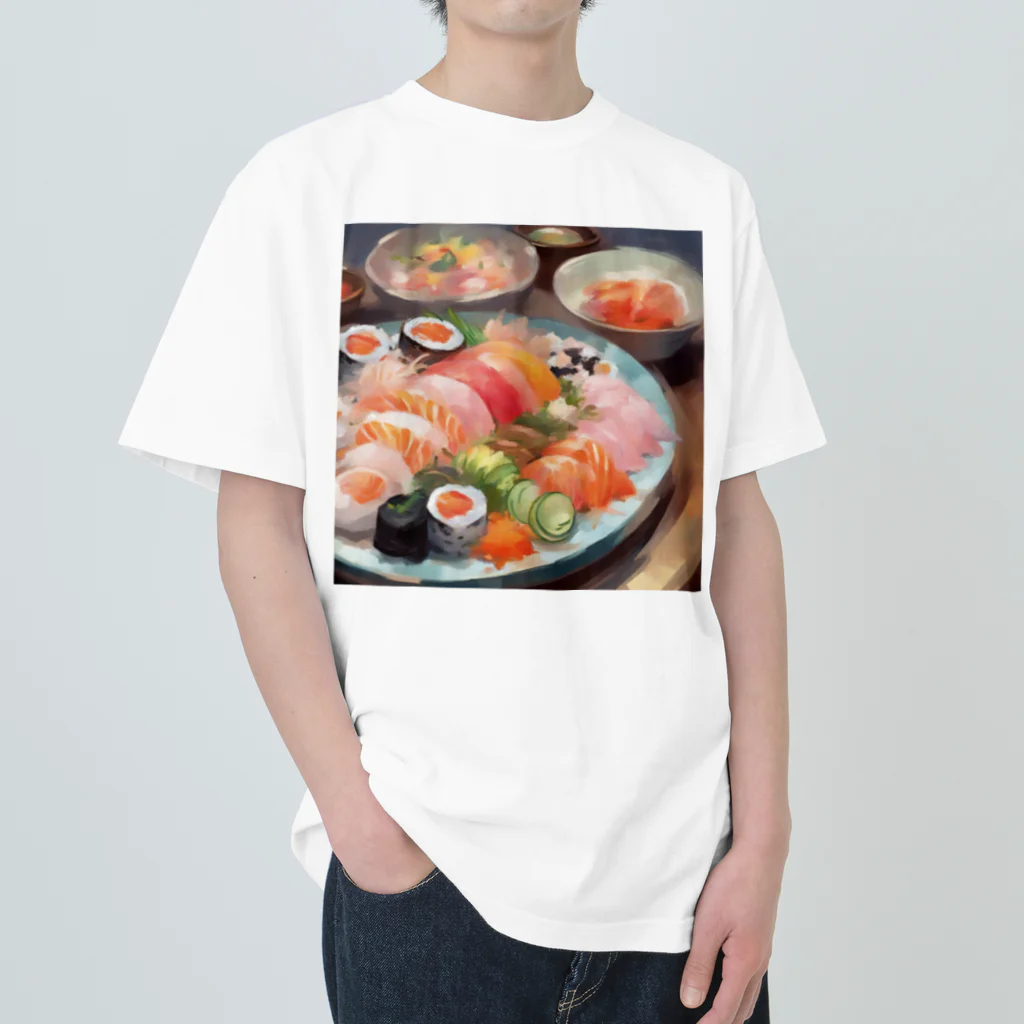 happiness_shopの美しい寿司の絵画 Heavyweight T-Shirt