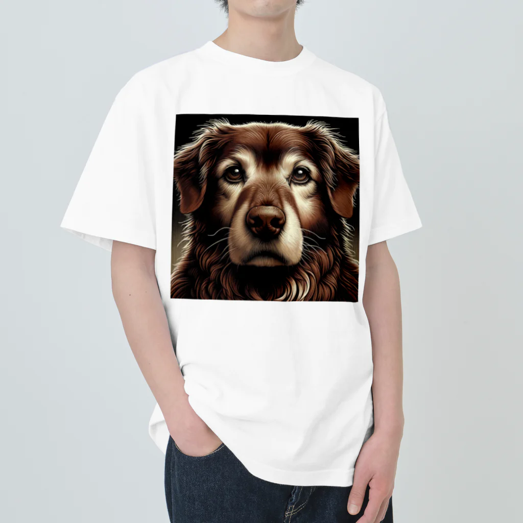 Ama'sの気難しやの犬さん Heavyweight T-Shirt