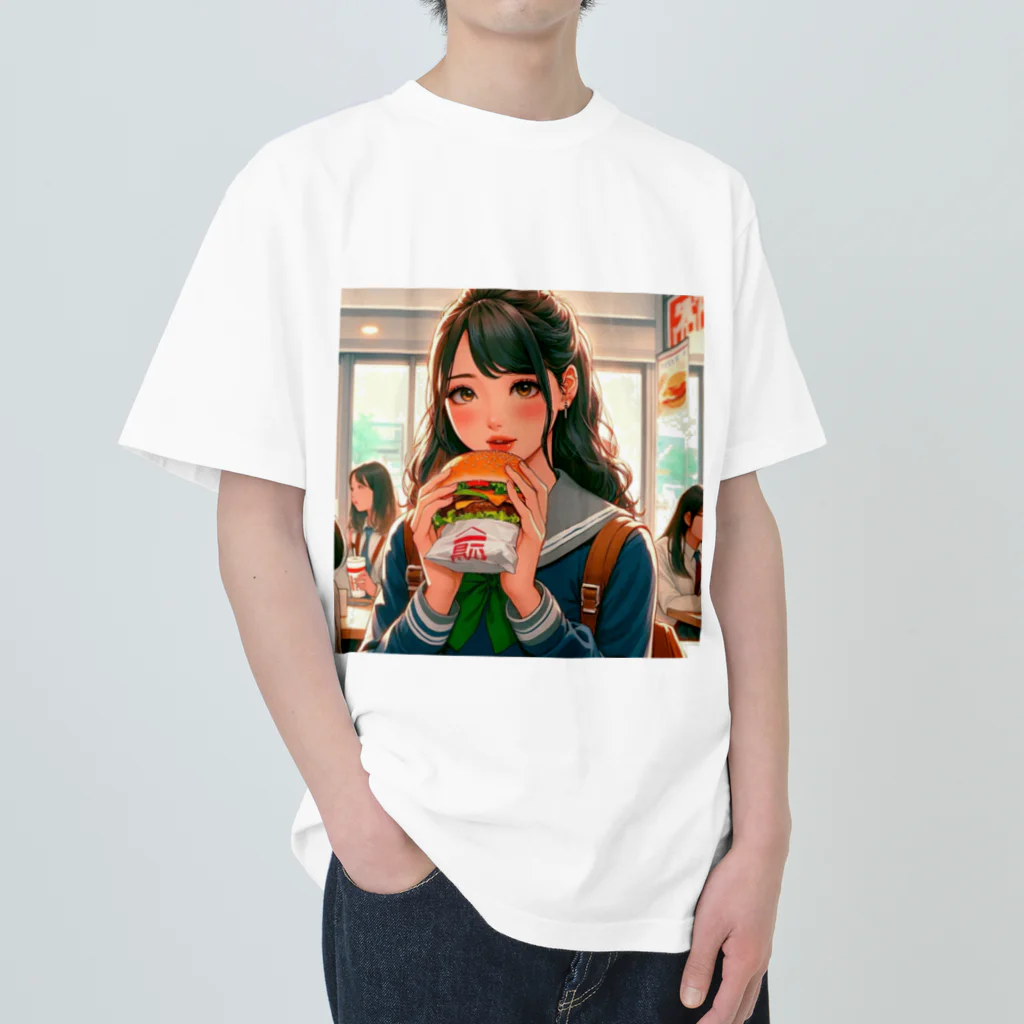 Sawadadaのハンバーガー女子 Heavyweight T-Shirt