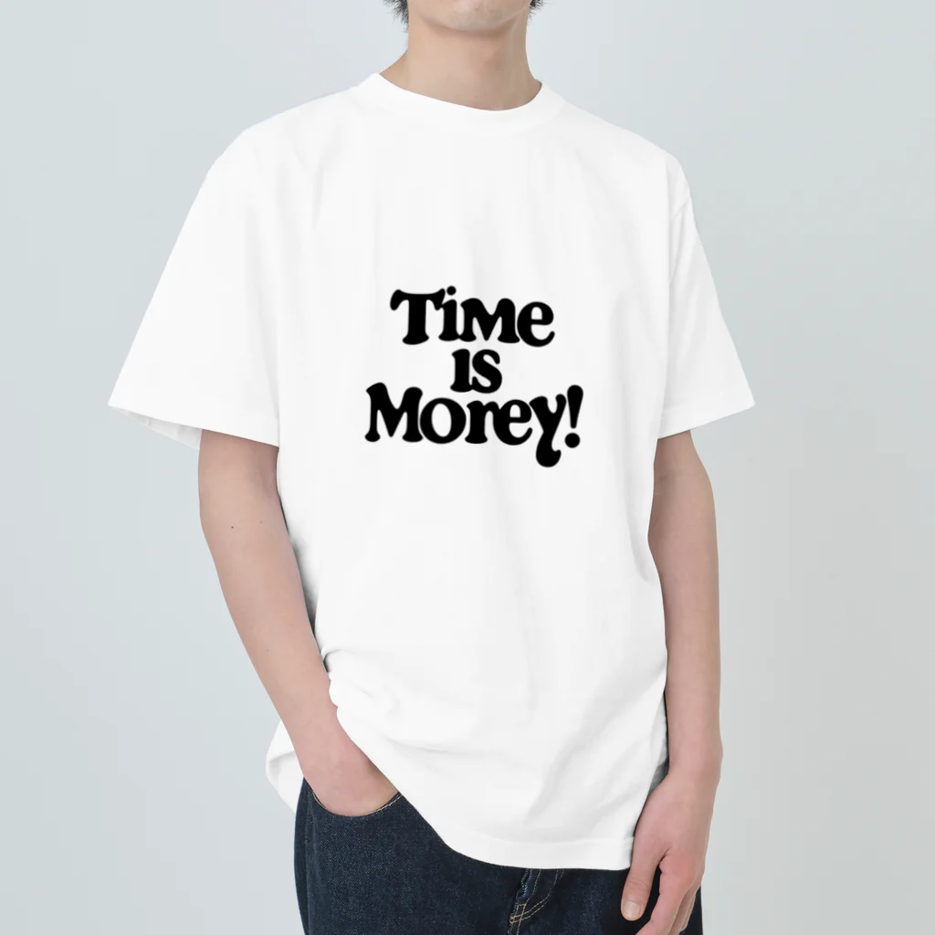 Super_BluemoonのTime is money!　時は金なり！ Heavyweight T-Shirt