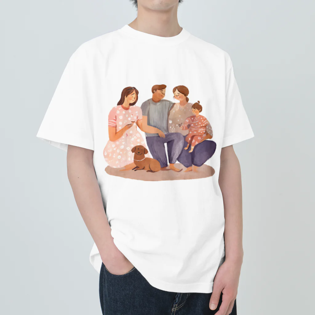 kichamanの家族だんらん Heavyweight T-Shirt