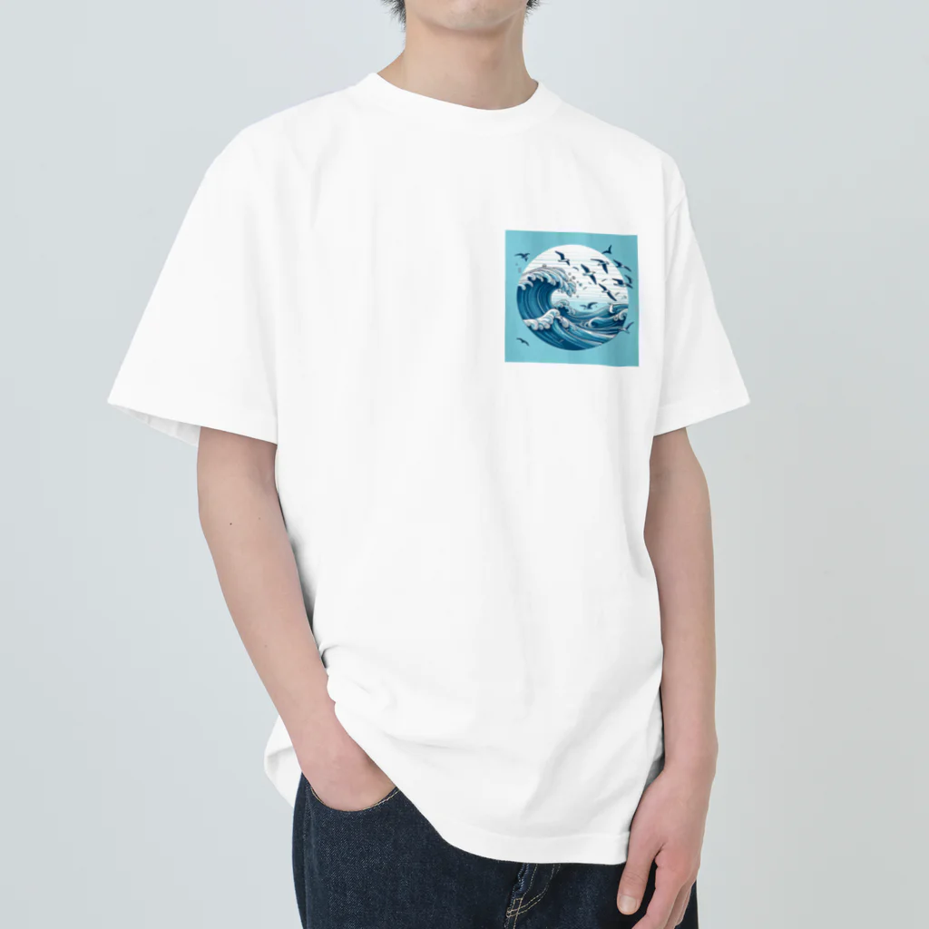 Nattu/のかもめと海 ヘビーウェイトTシャツ