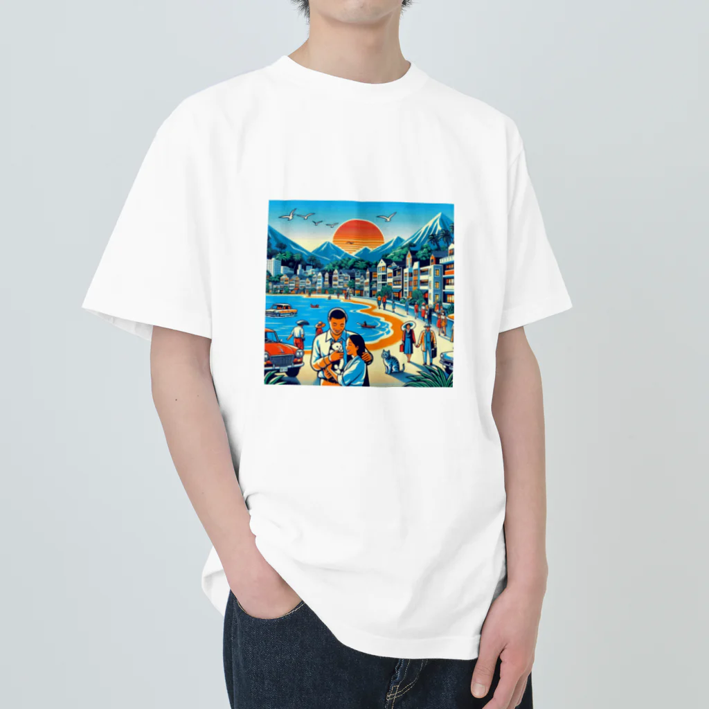 80s_popの80s CityPop No.11 ヘビーウェイトTシャツ