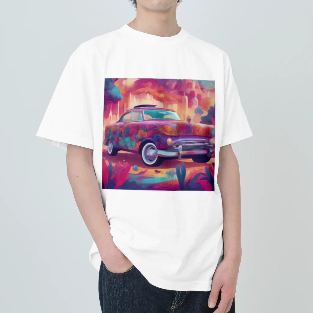 未来工房のArt Paint Car Heavyweight T-Shirt