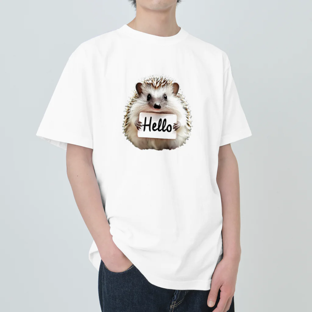 はりねずみ★ふぁくとりーのハロー！ハリネズミ Heavyweight T-Shirt