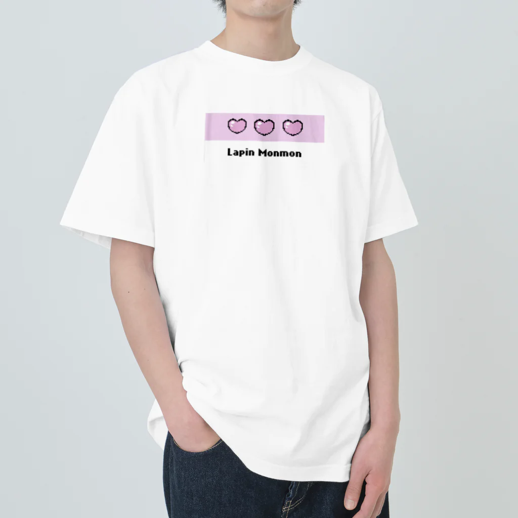 lapinmonmonのLapinMonmon logo ヘビーウェイトTシャツ