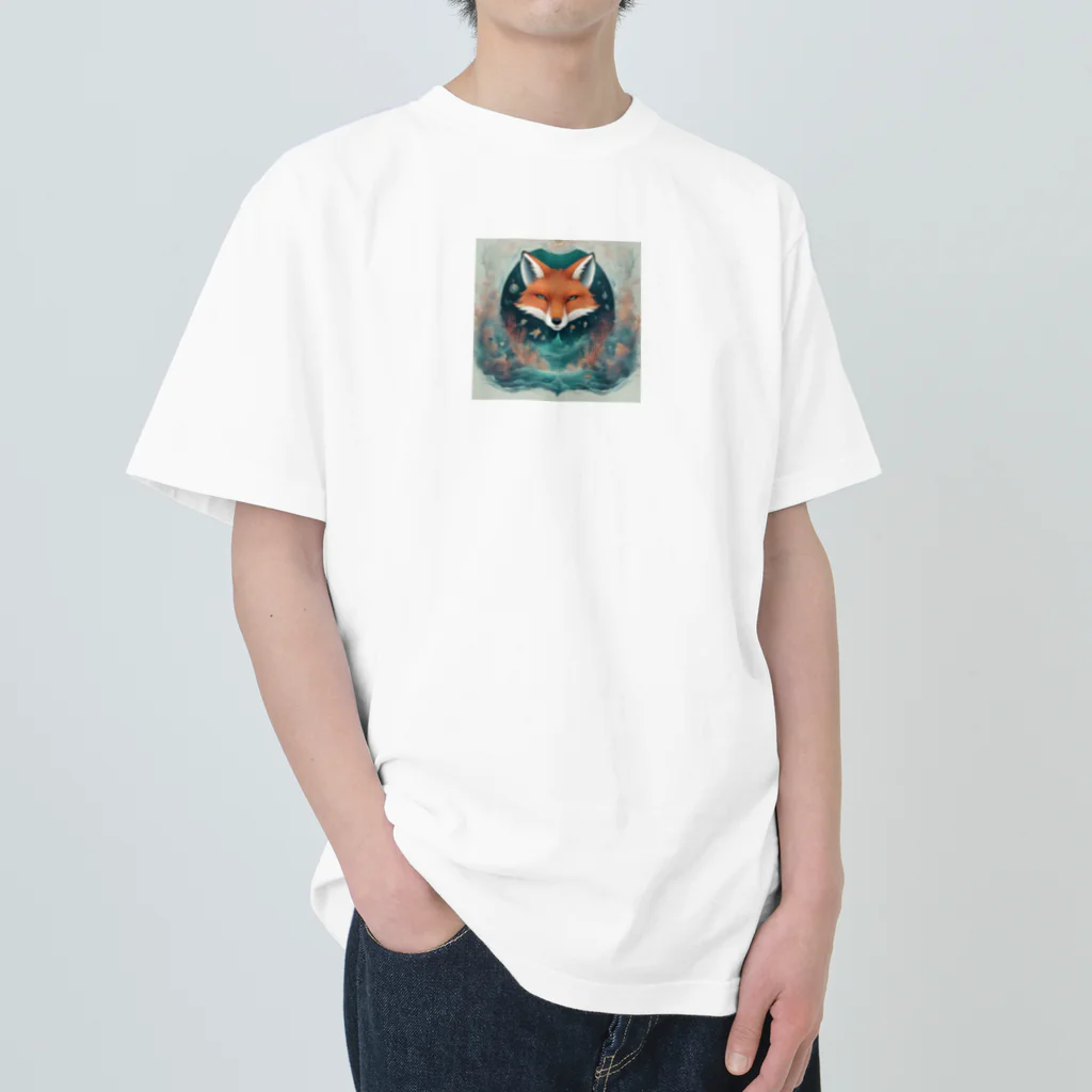 ブルーレイの深海を想う狐 Heavyweight T-Shirt