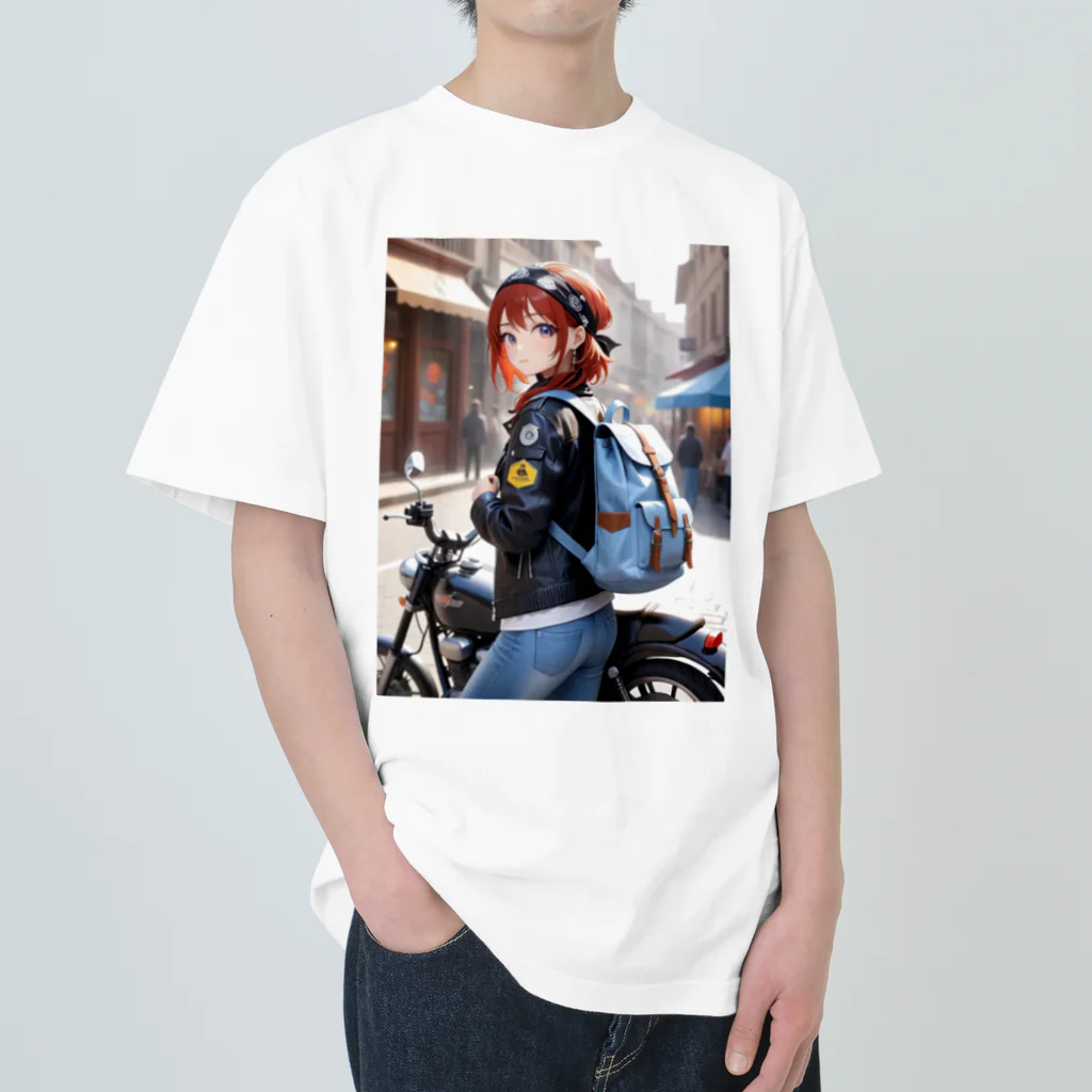 ヨーカズのバイク女子そら Heavyweight T-Shirt