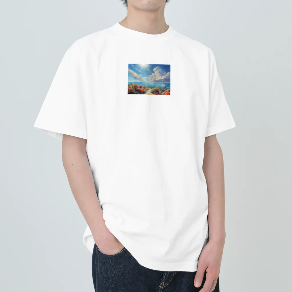 ウェブエンパイアの古（いにしえ）に、太陽の下に海洋と海草がありけり ヘビーウェイトTシャツ