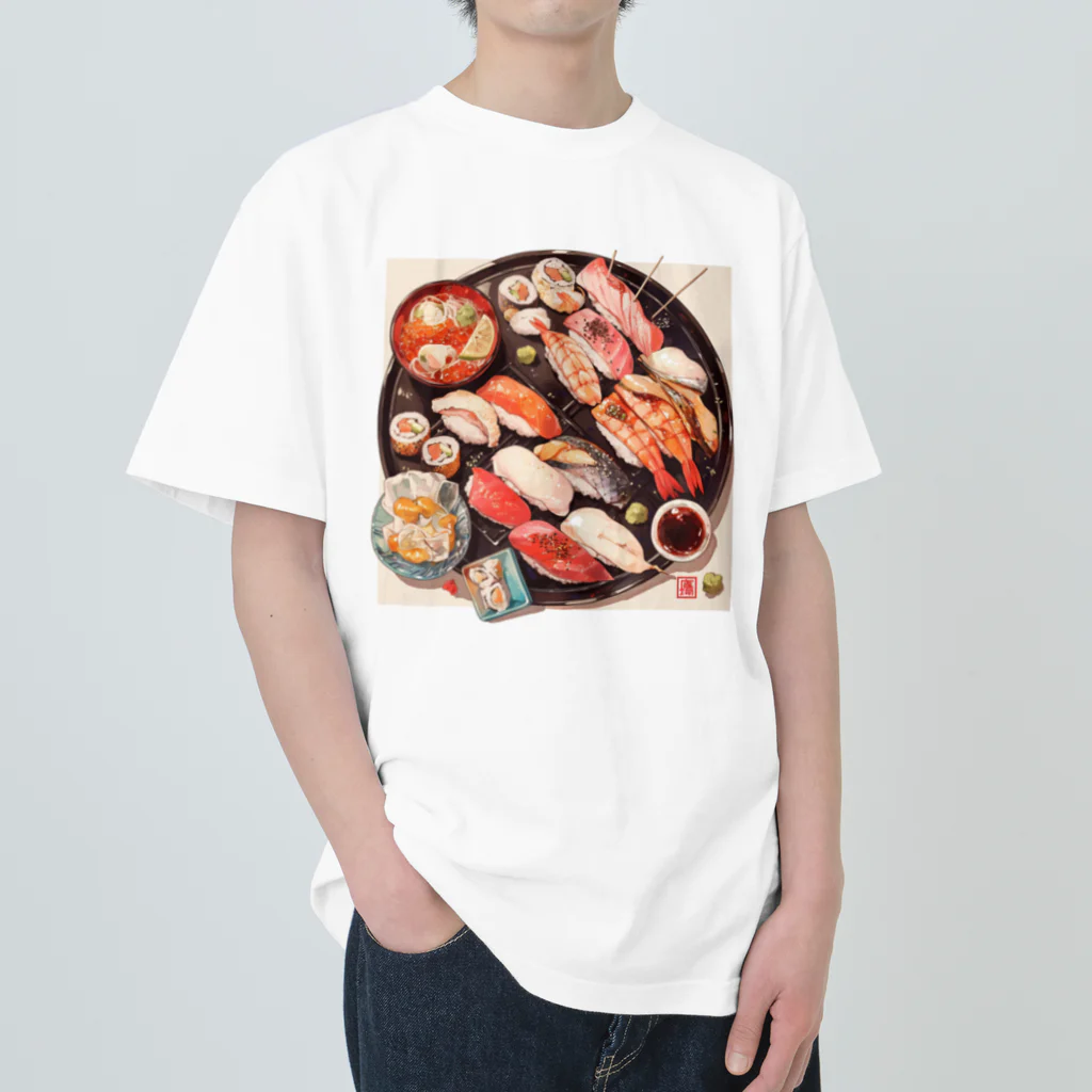 AQUAMETAVERSEの寿司 Marsa 106 ヘビーウェイトTシャツ