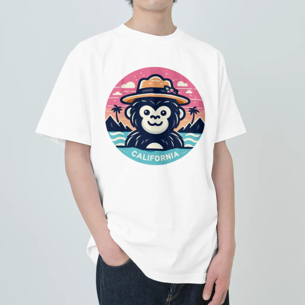 Omiya_ JAP_038のRCW_Gorilla_California ヘビーウェイトTシャツ