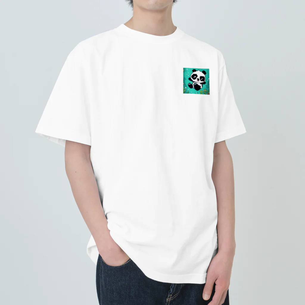 Smile Pop Artの水中パンダ Heavyweight T-Shirt