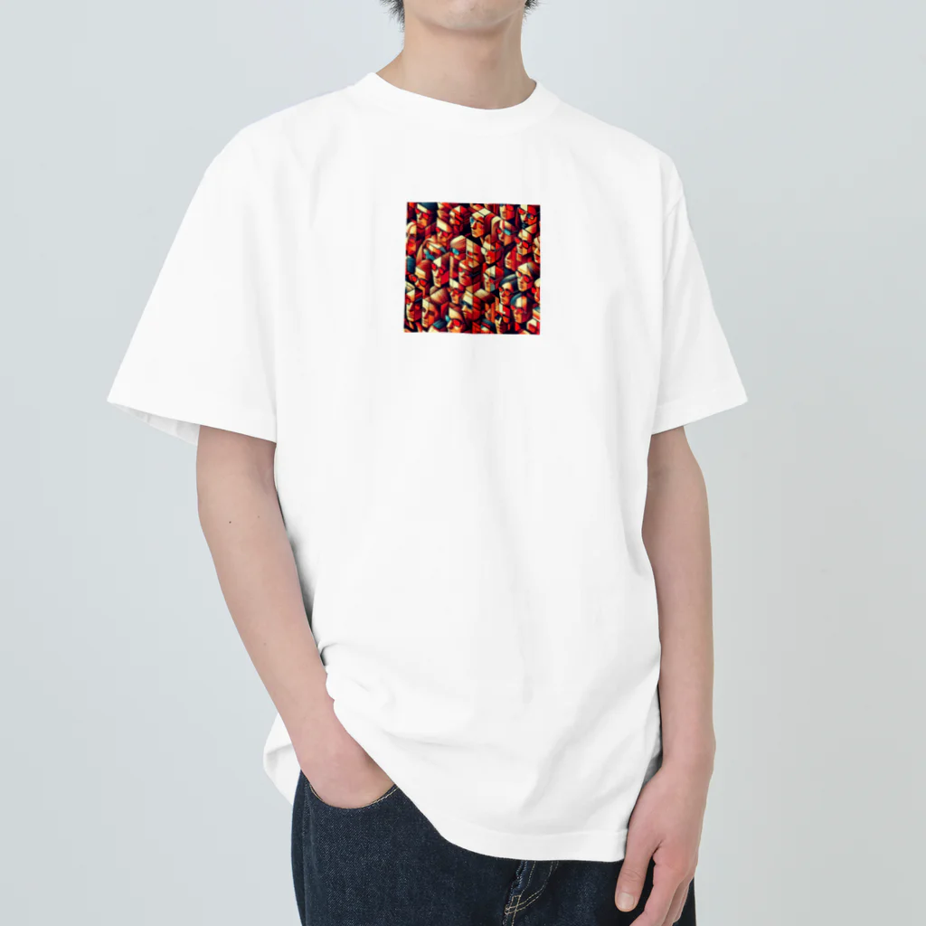 kentaki　HOUSEのUSA　Block　Humans Heavyweight T-Shirt