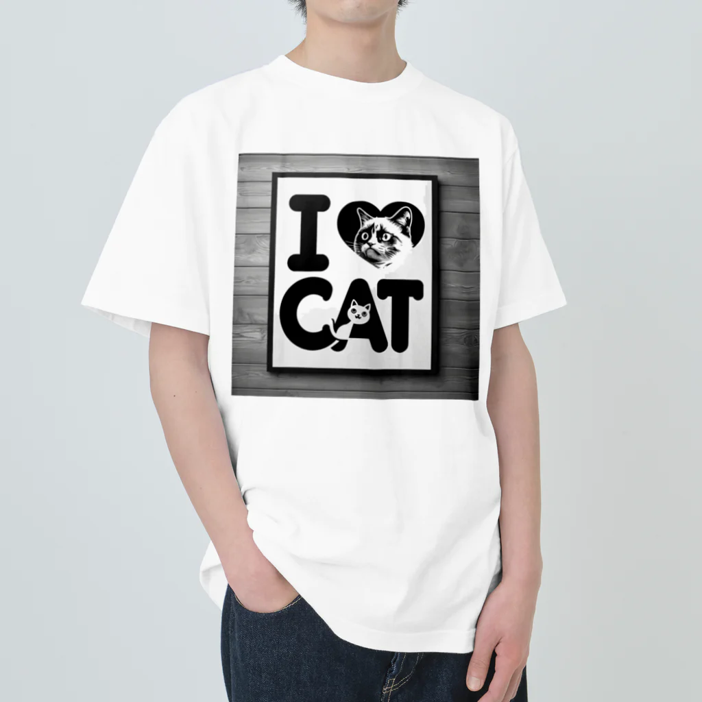 ktlineのI lOVE CAT! Heavyweight T-Shirt