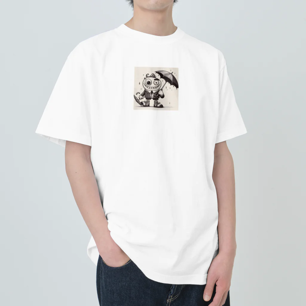 ONE POINTの左右非対称くん Heavyweight T-Shirt