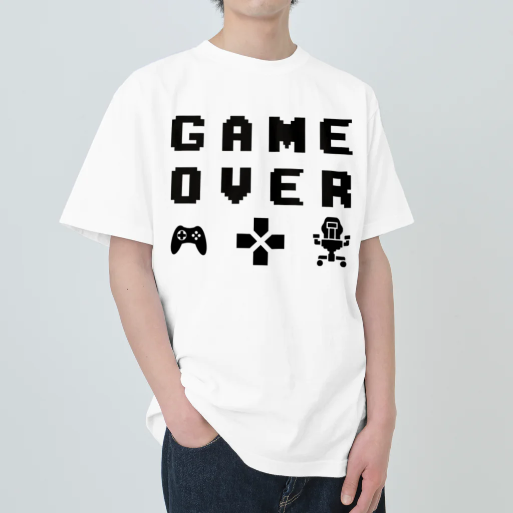 designerk　ＧＰのゲームオーバー　game over　GAME OVER ヘビーウェイトTシャツ