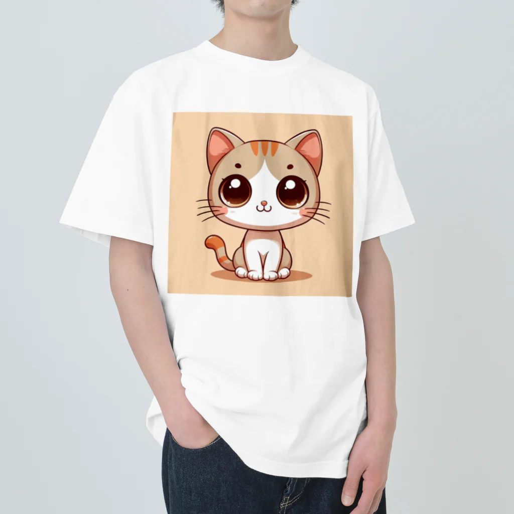 yos-1292583のねこニコばん ヘビーウェイトTシャツ