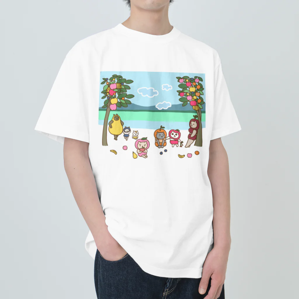 ねずみさんのブティックのフルーツの楽園 Heavyweight T-Shirt