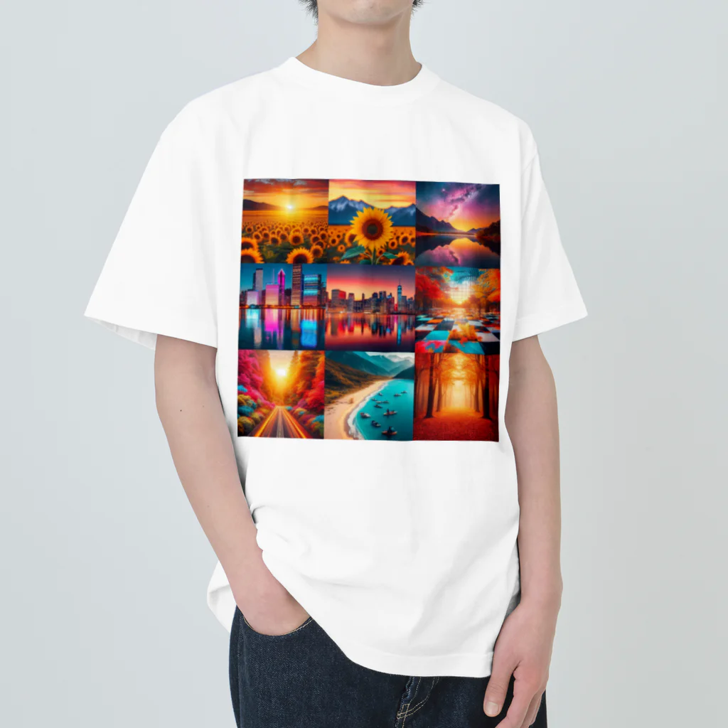 HAPPYTimeのカラフル背景 Heavyweight T-Shirt