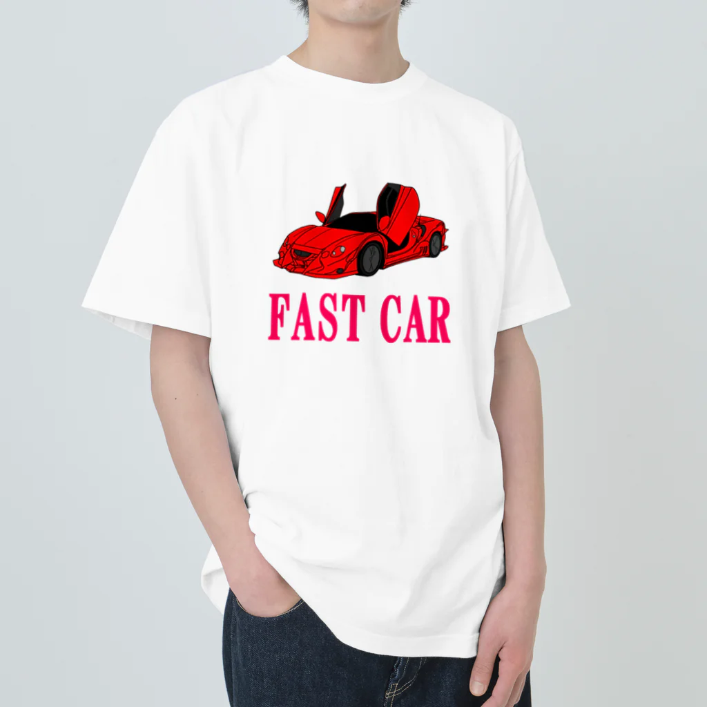 にゃんこ王子のにゃんこ王子 ファストカー（赤） Heavyweight T-Shirt